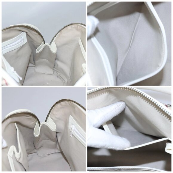 BURBERRY Nova Check Hand Bag Canvas Beige White Auth EC813 - Picture 15 of 16